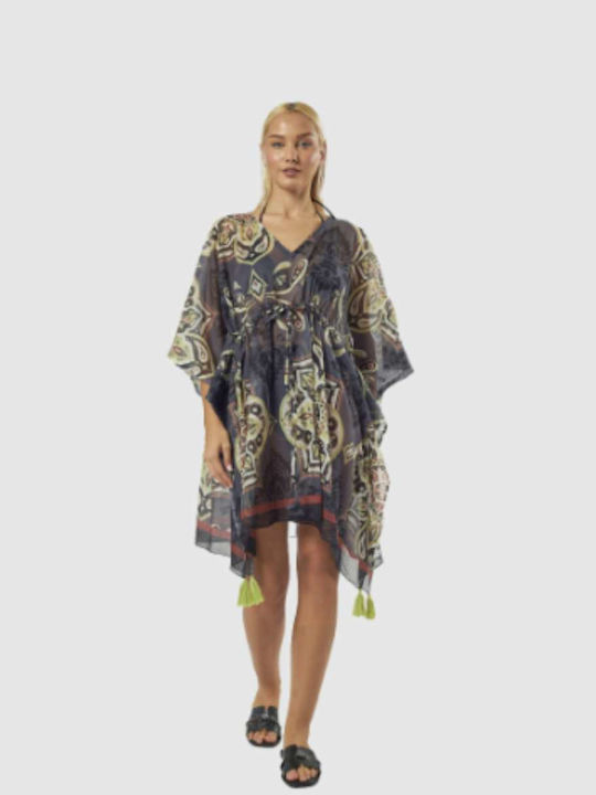 Verde Black Beachwear Caftan