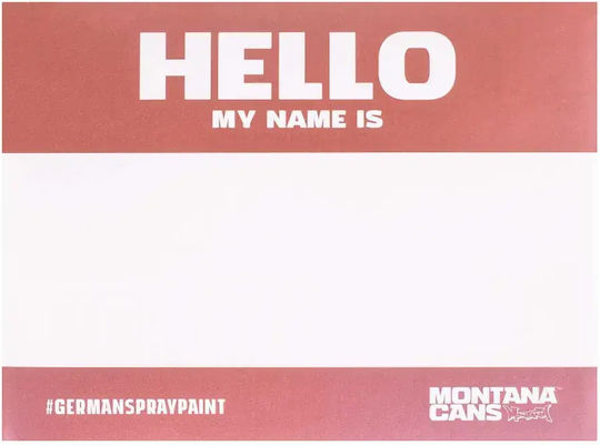 Montana Cans Hallo Mein Name Ist... Notebook Etiketten 100Stücke