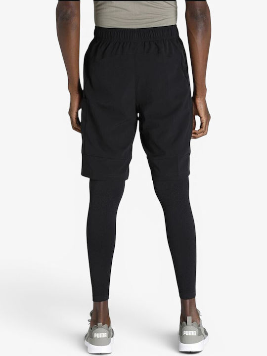 Woven Αθλητική Ανδρική Βερμούδα Black