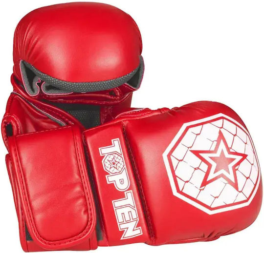 Top Ten Contender MMA-Handschuhe Schwarz Goldfarben