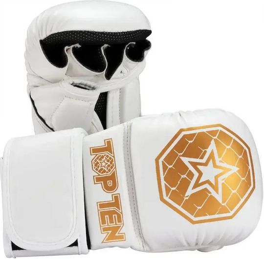 Top Ten Contender MMA-Handschuhe Schwarz Goldfarben