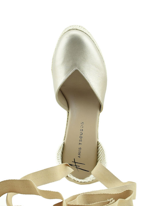 Platform Damenplattformen in Stil Espadrilles Beige