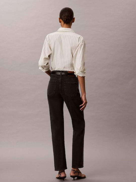 High Rise Women's Jean Pants in Slim Fit Black