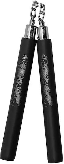 Nunchaku Kette Afrolex Drache Schwarz Rot