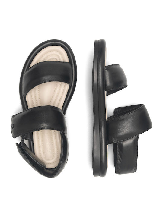 Damen Flache Sandalen Schwarz