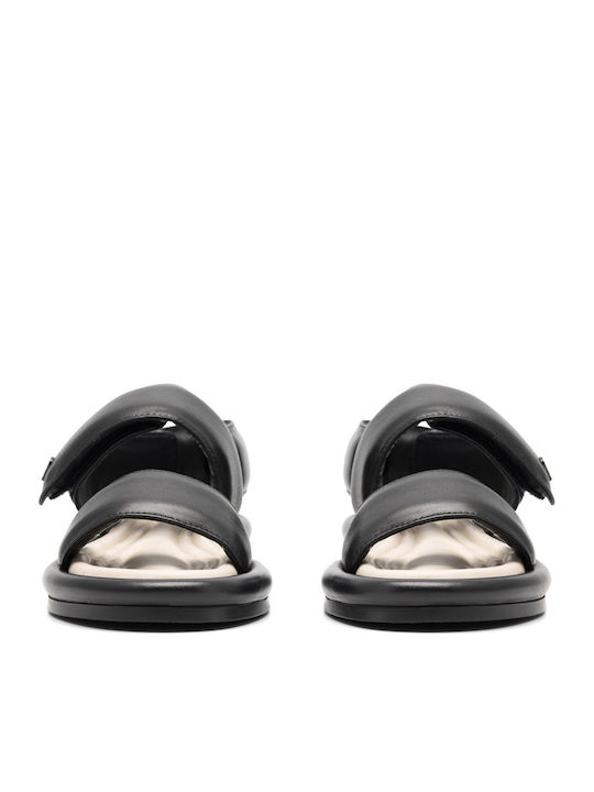 Damen Flache Sandalen Schwarz