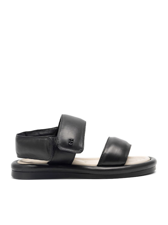 Damen Flache Sandalen Schwarz