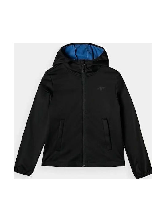Kids' Sports Jacket with Hood Black