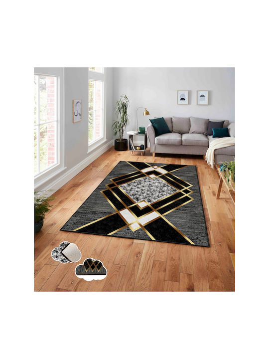 Conceptum Hypnose Rug Rectangular Black-gold