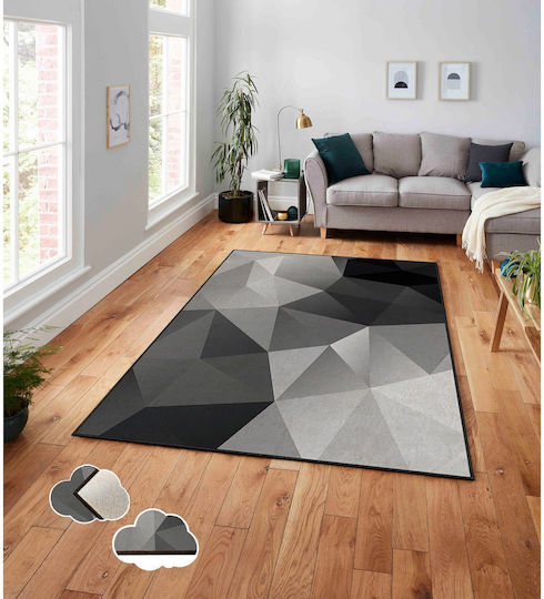 Conceptum Hypnose Teppich Rechteckig Synthetisch,Polyester/Cotton/Leather Black-white