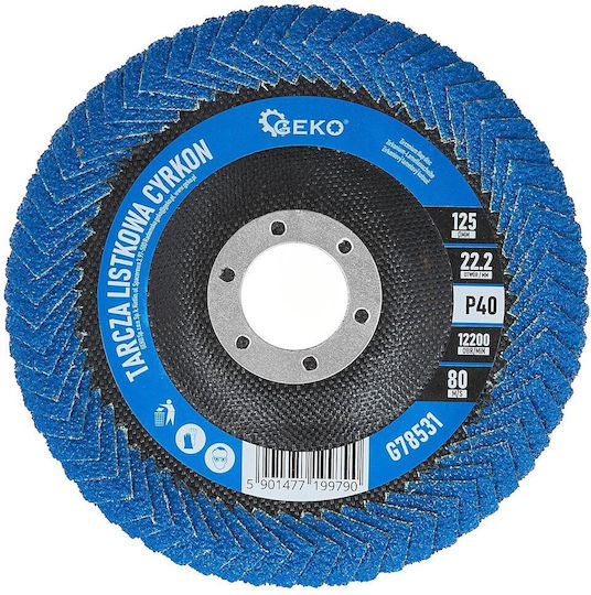 Disc de șlefuire cu lamele din zirconiu 125mm P40