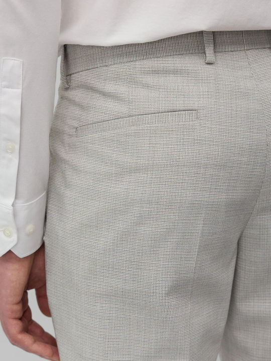 Pantalon Bărbați De Costum Slim Fit Gri