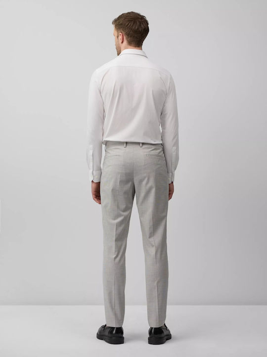 Pantalon Bărbați De Costum Slim Fit Gri