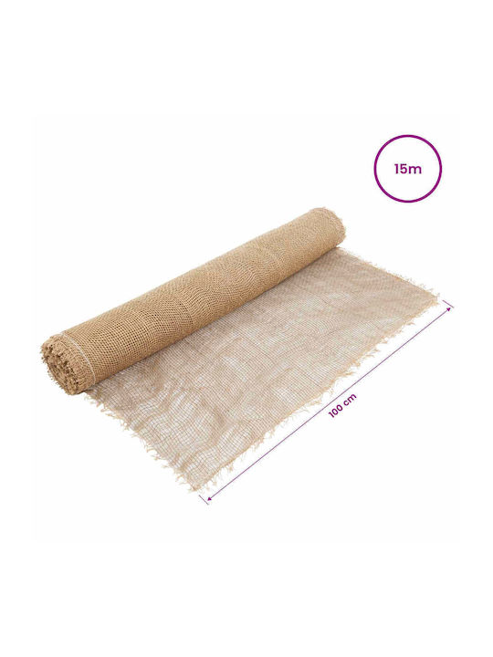 vidaXL Decoration Fabric Loneta 100x1500cm Natural