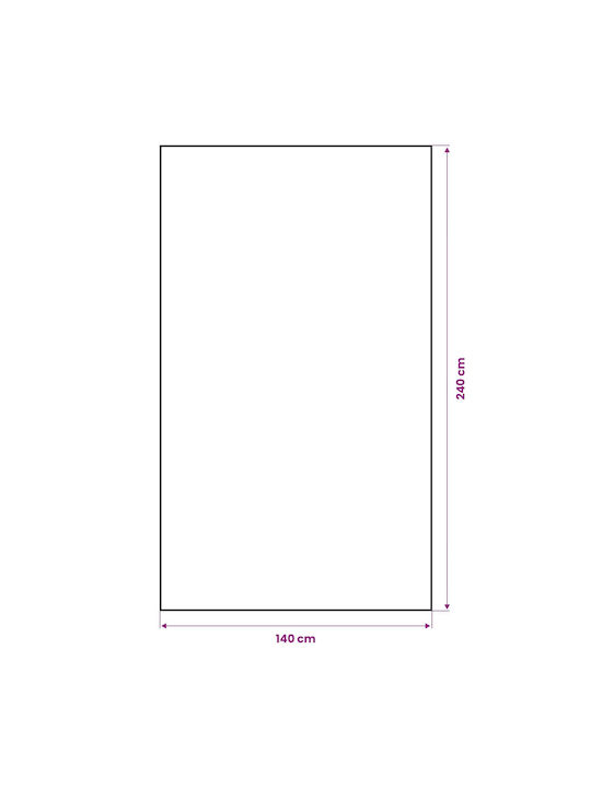 vidaXL Runner Bumbac Natural 140x240 cm