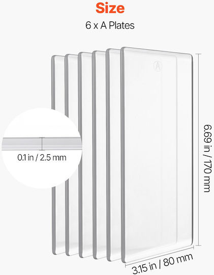 Vevor Σετ Επιφάνεια Κοπής Χάρτινη Διάφανο 17x8cm 6τμχ