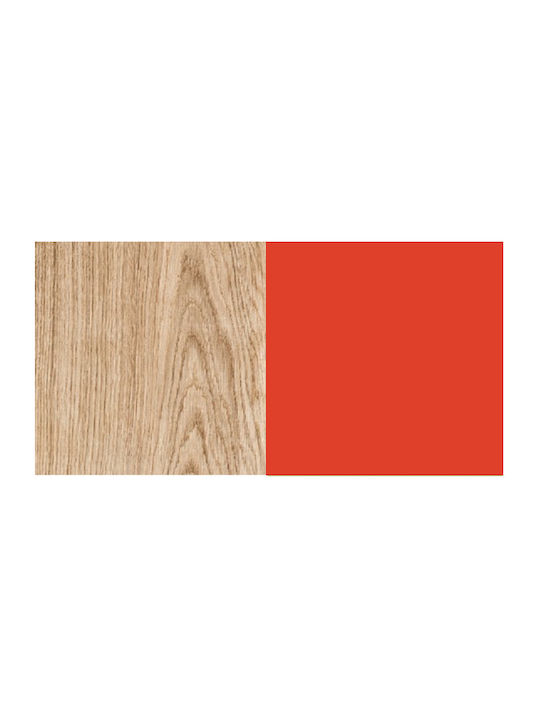 Kids Bedroom Set Paz Red 4 Pieces with Bed for Mattress 110x190cm