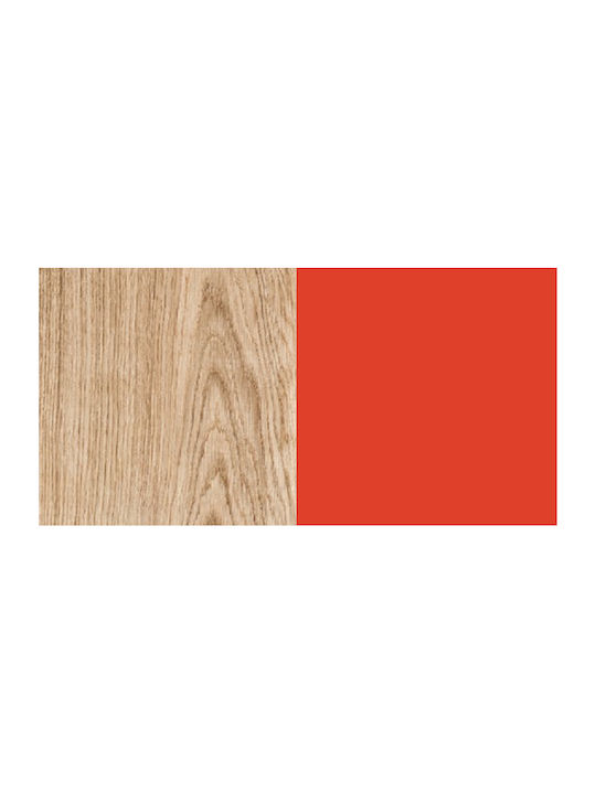 Kids Bedroom Set Red 7 Pieces with Bed for Mattress 110x190cm