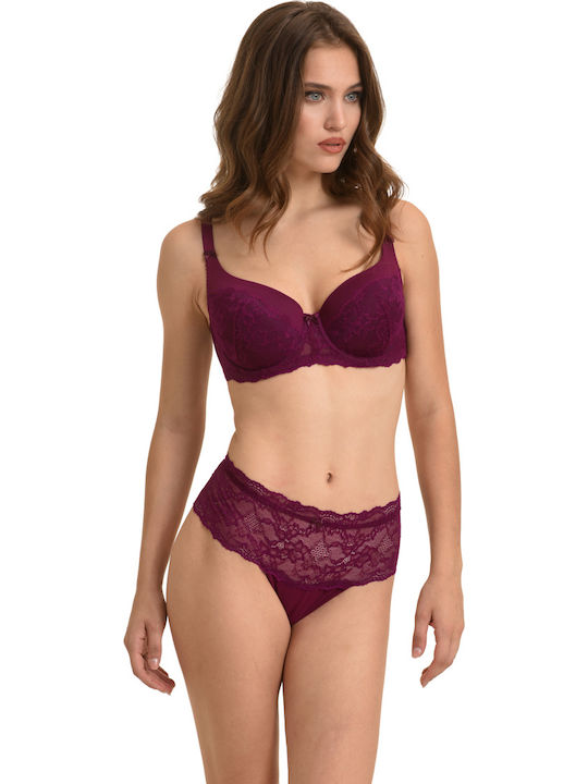 Hochtailliert Damen Brasilien Burgundy