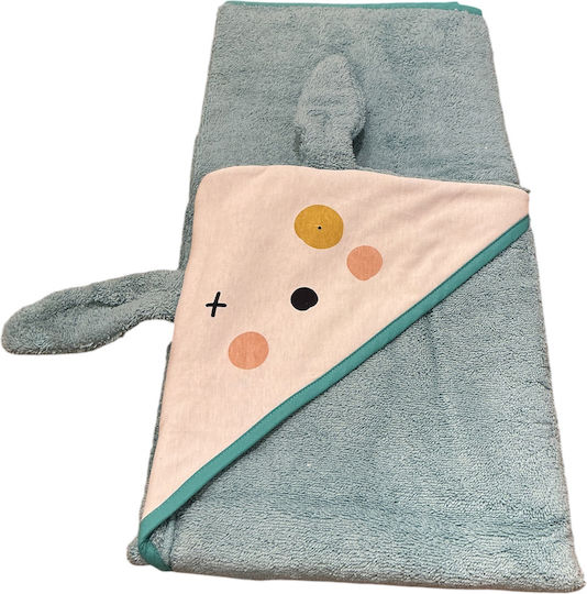 Petit Praia Baby Bathrobe Hooded 90x90cm