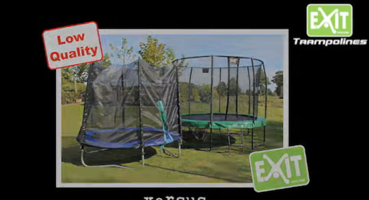 Exit Toys Τραμπολίνο Εξωτερικού Χώρου Διαμέτρου 305εκ. με Προστατευτικό Δίχτυ & Σκάλα