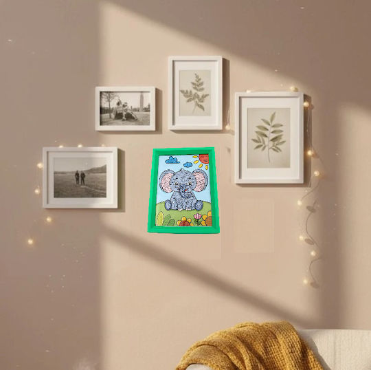 Diamond Painting Elephant Frame 13x18cm Mosaic 17pxd97