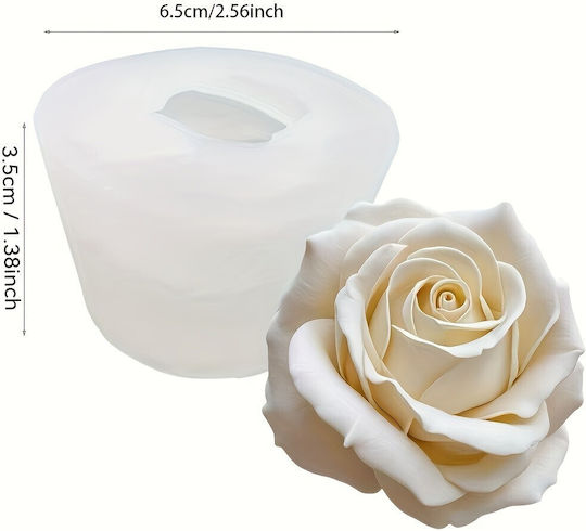Formen Silikon Rosen 6,5cm x 3,5cm Höhe Kerzen Seifen Handarbeit