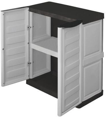 Double-Leaf Cabinet Made of Polypropylene with 1 Shelf 70x39x85 cm