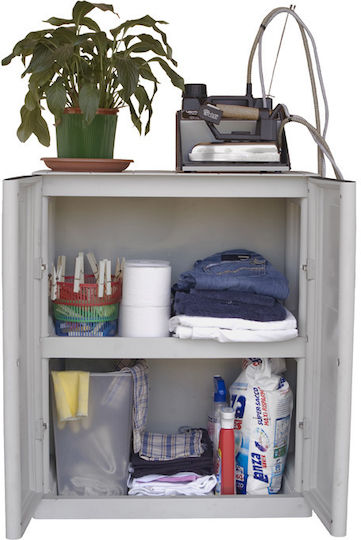 Double-Leaf Cabinet Made of Polypropylene with 1 Shelf 70x39x85 cm