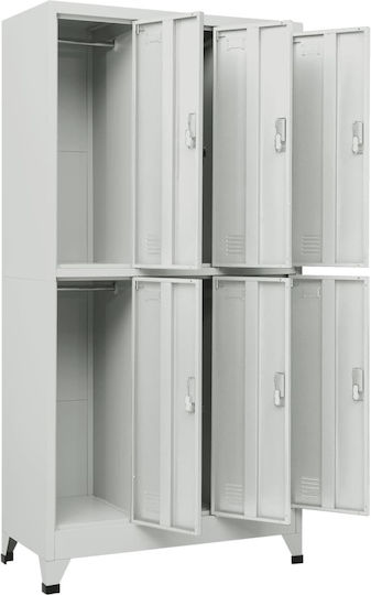 Шкаф Метал с 6 шкафчета 90x45x180бр