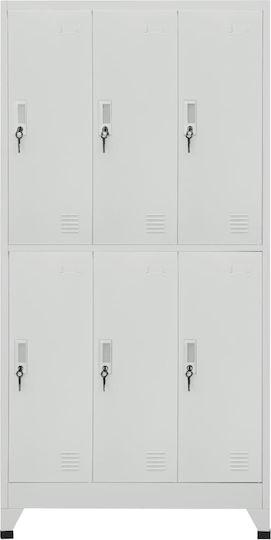 Шкаф Метал с 6 шкафчета 90x45x180бр