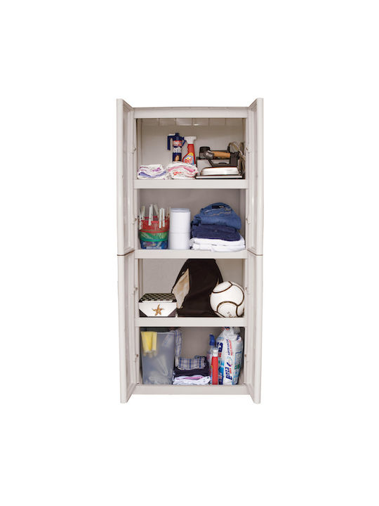 Dulap cu două uși Plastic cu 3 Rafturi 70x39x165cm