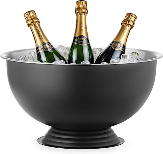 Steel Weinkühler Champagner Punch Schüssel 13 L Ø 393x214 Mm Schwarz