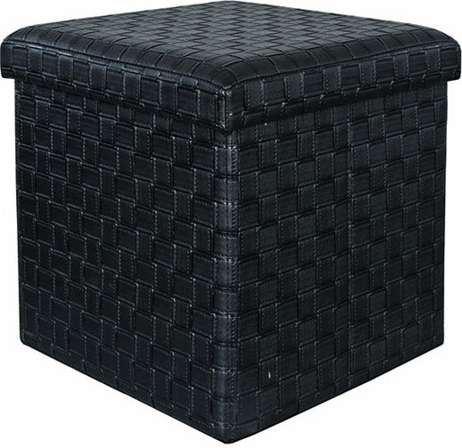 Stool For Living Room With Storage Space Black 38x38x37cm