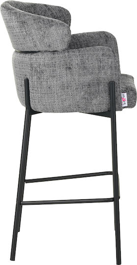 Barhocker Metallisch Tolerse Grau 2Stück