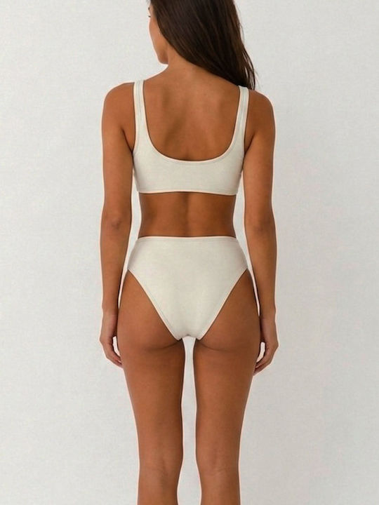 Set Bikini Sutien Sport Crem