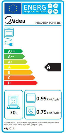 Midea MIH623+MBO65 Фурна с Плот 70л с Индуктивни Котлони Ш57.5см Черен