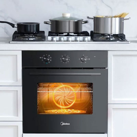 Midea MIH623+MBO65 Фурна с Плот 70л с Индуктивни Котлони Ш57.5см Черен