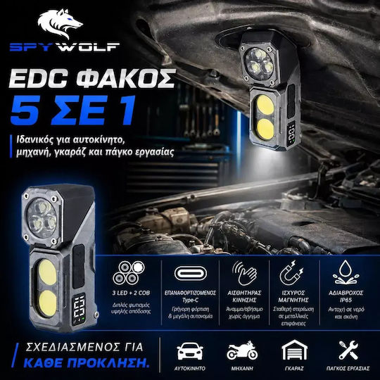 Spywolf Lanternă de Cap Reîncărcabilă LED IP65