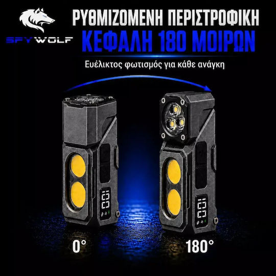 Spywolf Lanternă de Cap Reîncărcabilă LED IP65