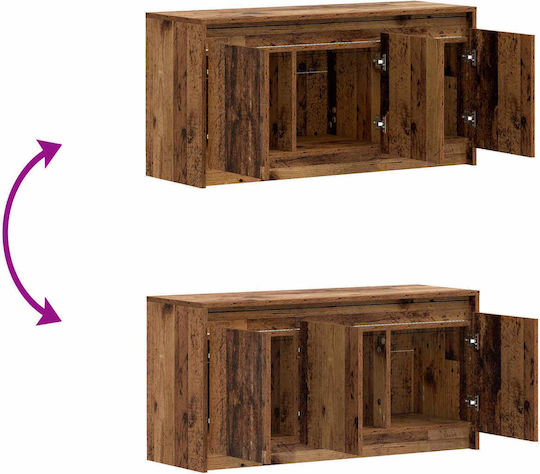 vidaXL TV-Ständer Gebrauchtes Holz M100xT34xH50cm