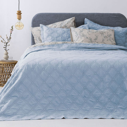 Palamaiki Ifigeneia Σετ Κουβερλί Μονό Microfiber Denim 160x240cm