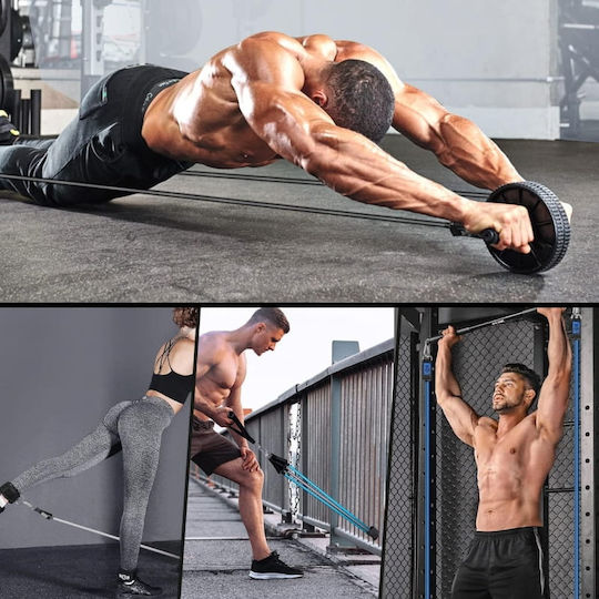 Activ Space Gymtube Resistance Bands with Handles Set 5 Pcs Beige