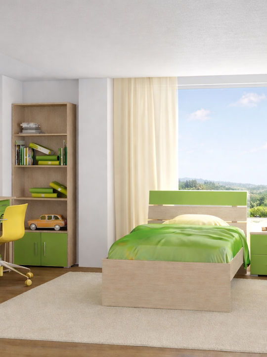 Note Kids Bed Classic Single Green for Mattress 90x190cm