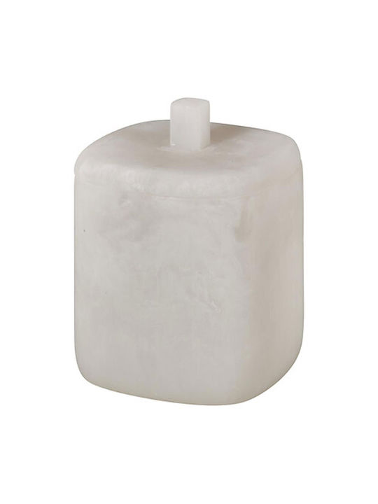 5Five Bathroom Box for Cotton from Resin Ecru