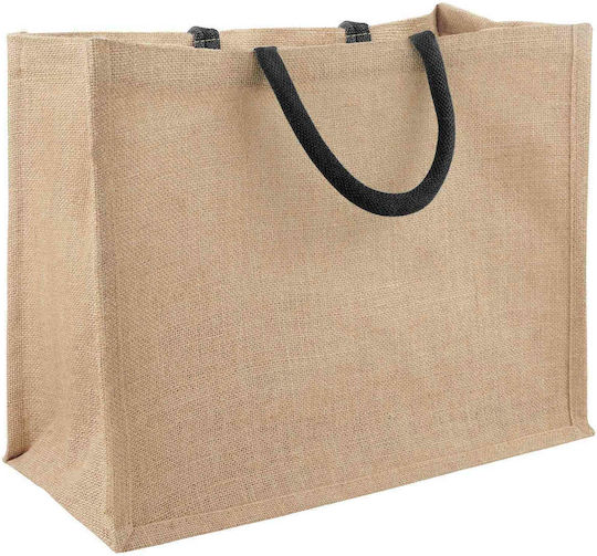 Vidaxl Чанти Юта 5 Бр Натурален Черен 42 X 33 X 19 См