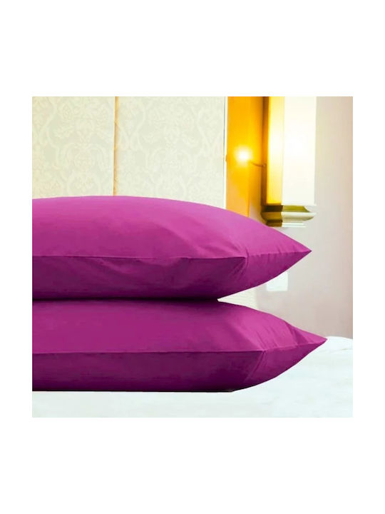 SpitiBazaar Line Pillowcase Set Fuchsia 50x70cm.