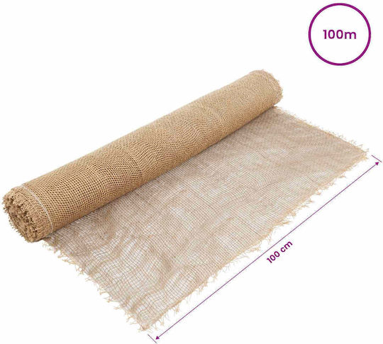 vidaXL Τζute Σχοινί Διαμέτρου 100mm με Μήκος 100m Καφέ