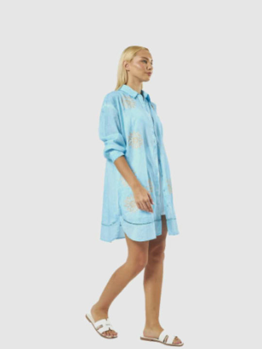 Verde Beach Caftan Blue