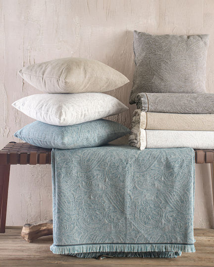 Rythmos Decorative Pillow Case Ivy 100% Cotton Ecru 40x40cm